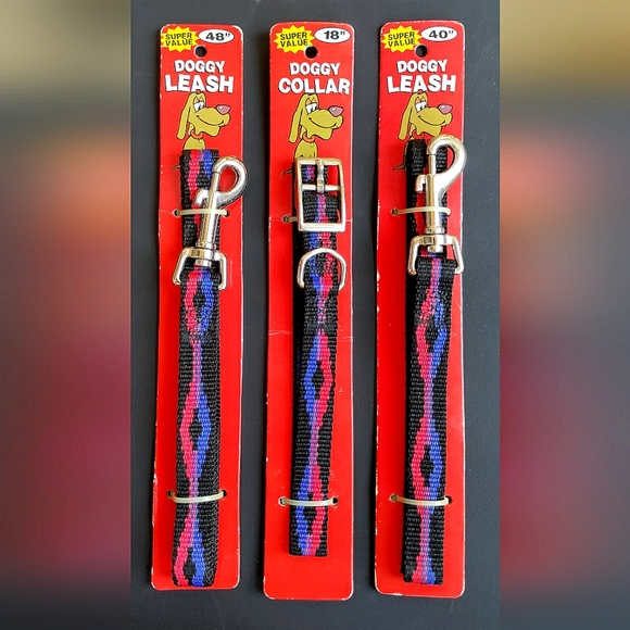 NEW! 15-Piece Doggie Collars 12", 18", 24" & Leashes 40", 48". Matching Sets! - Picture 3 of 9